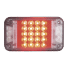 Luz de Advertencia de 7X4", Color Rojo, Con Luces de Trabajo, Ideal para Ambulancias