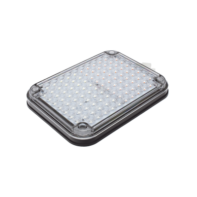 Luz de Advertencia de 9X7", Bicolor Rojo/Claro, Ideal para Ambulancias