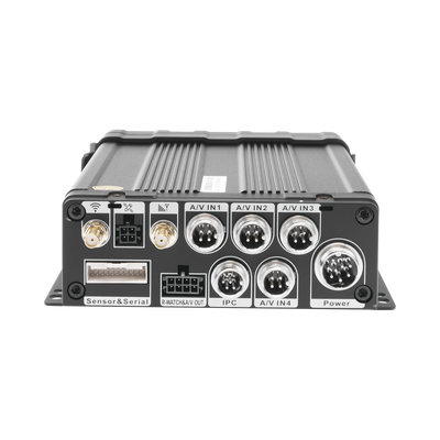 DVR Móvil / Multiplataforma / 4 Canales AHD 2 Megapixel / Almacenamiento en Memoria SD / H.265 / Chip IA Embebido / Soporta 4G / WiFi / GPS