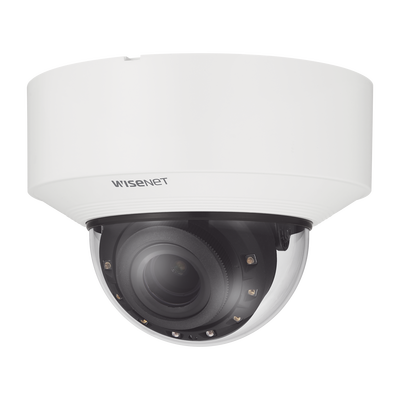 Cámara Domo IP 4K con IA / Lento Motorizado de 4.5 a 9.3mm / P-Iris, WDR 120dB / Ranura SD / Protección IP52 e IK08