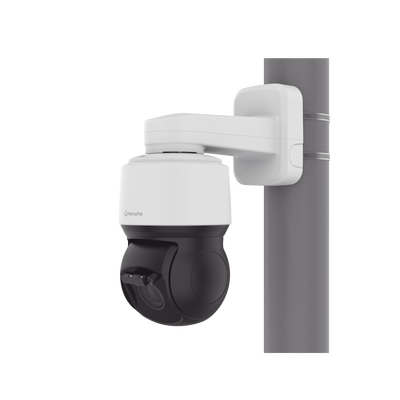 Cámara PTZ IP antivandálica 4K / 30x Zoom Óptico / IR 200m / Exterior IP66 / NEMA4X / Auto tracking / H.265 & WiseStream / Wiper incluido