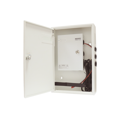 Fuente de Poder Profesional / 4 Salidas / 11-15 Vcc / 6 Amper / Soporta Batería de Respaldo (No Incluida) / Voltaje de Entrada: 100 - 240 Vca