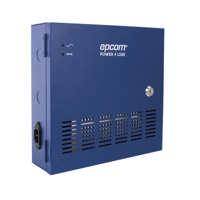 Fuente de poder profesional HEAVY DUTY de 11 - 15 Vcc @ 16 Amper, para 8 cámaras, con voltaje de entrada de: 110-220 Vca