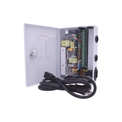 Fuente PREMIUM / 11-15 V / 9 canales / 16 A / Alta tecnología en seguridad / Doble ventilador / Hasta 1.8 Amperes por Salida / Filtro de ruido por canal / Diseño de alta gama.