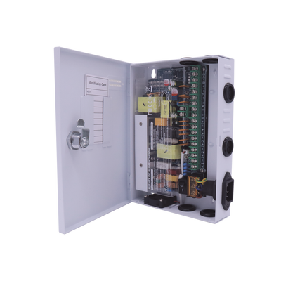 Fuente PREMIUM / 11-15 V / 9 canales / 16 A / Alta tecnología en seguridad / Doble ventilador / Hasta 1.8 Amperes por Salida / Filtro de ruido por canal / Diseño de alta gama.