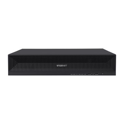 NVR de 64 canales / 8K / Hasta 8 Discos Duros / H.265 & Wisestream / Wisenet P2P / Soporte RAID 5/6