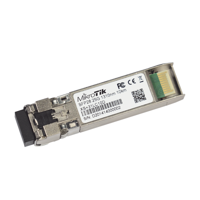 Transceptor MiniGbic XSFP+ 1G/10G/25G LC Duplex para fibra Mono Modo 10 Kms Transceptor MiniGbic XSFP+ 1G/10G/25G LC Duplex para fibra Mono Modo 10 Kms
