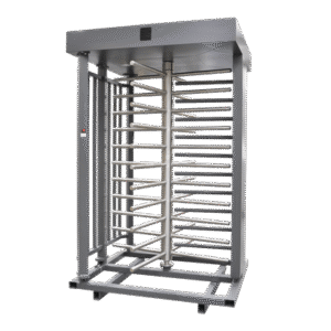 Torniquete Sencillo / Cuerpo Completo / Interior/Exterior / 100% Acero con Pintura Gris / EJE CENTRAL de Acero Inoxidable /Acabado de Lujo / Alto Tráfico