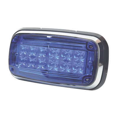 Luz de advertencia 8 X 4", Color Azul, IP67, SAE, Ideal para Ambulancias Luz de advertencia 8 X 4", Color Azul, IP67, SAE, Ideal para Ambulancias