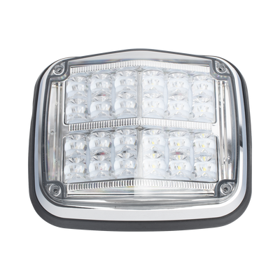 Luz de advertencia de 8 X 6", Color Rojo / Claro, SAE, IP67, Ideal para Ambulancias