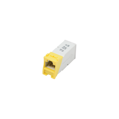 Jack Z-MAX Cat6A, UTP, Montaje híbrido en Placa de Pared (Plano y Angulado), Color Amarillo Jack Z-MAX Cat6A, UTP, Montaje híbrido en Placa de Pared (Plano y Angulado), Color Amarillo