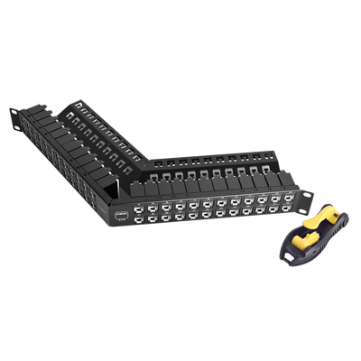 Patch Panel UTP Z-MAX Precargado con Jacks Categoría 6, de 48 puertos, Angulado, 1UR Patch Panel UTP Z-MAX Precargado con Jacks Categoría 6, de 48 puertos, Angulado, 1UR