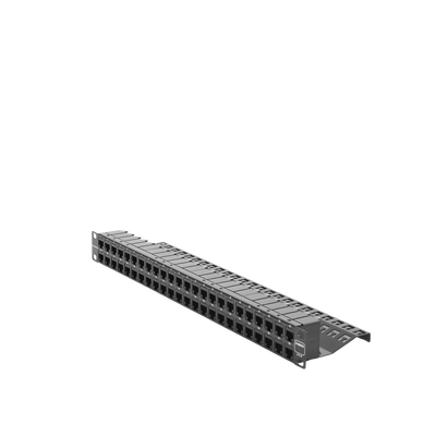 Patch Panel UTP Z-MAX de 48 puertos, Precargado con Jacks Categoría 6, Plano, 1UR