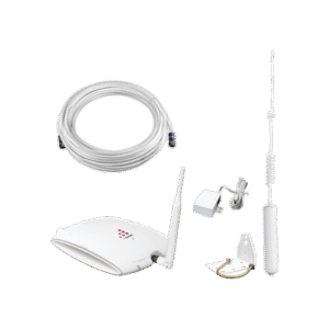 KIT de Amplificador de Señal Celular | Soporta 3G y mejora la calidad de las llamadas | Cubre hasta 235 metros cuadrados | 64 dB de Ganancia Máxima.
