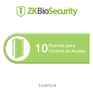 Licencia para ZKBiosecurity permite gestionar hasta 10 puertas para control de acceso Licencia para ZKBiosecurity permite gestionar hasta 10 puertas para control de acceso