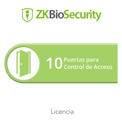 Licencia para ZKBiosecurity permite gestionar hasta 10 puertas para control de acceso Licencia para ZKBiosecurity permite gestionar hasta 10 puertas para control de acceso