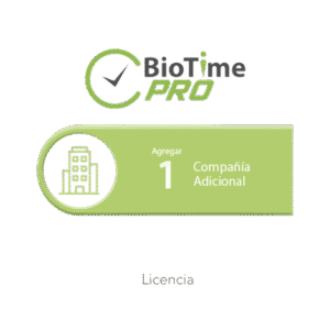 Software de Gestión Centralizada de Asistencia BIOTIMEPRO Licencia para agregar 1 compañía adicional Software de Gestión Centralizada de Asistencia BIOTIMEPRO Licencia para agregar 1 compañía adicional