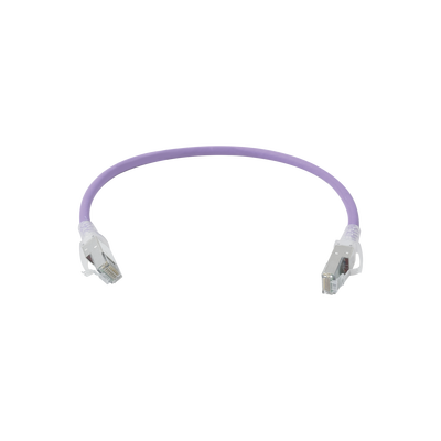 Patch Cord Z-MAX Cat6A S/FTP, CM/LS0H, 1ft, Color Violeta, Versión Bulk (Sin Empaque Individual) Patch Cord Z-MAX Cat6A S/FTP, CM/LS0H, 1ft, Color Violeta, Versión Bulk (Sin Empaque Individual)