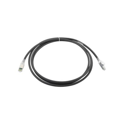 Patch Cord Z-MAX Cat6A S/FTP, CM/LS0H, 7ft, Color Negro