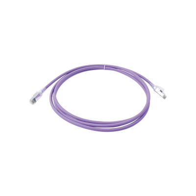 Patch Cord Z-MAX Cat6A S/FTP, CM/LS0H, 7ft, Color Violeta, Versión Bulk Patch Cord Z-MAX Cat6A S/FTP, CM/LS0H, 7ft, Color Violeta, Versión Bulk