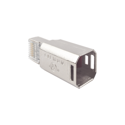 Plug RJ45 Cat6A Blindado, Terminación en Campo, Compatible con Todas las Categorías, Sin Clip Protector de Seguro