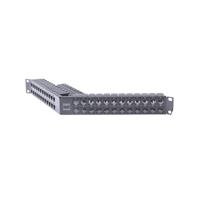 Patch Panel Z-MAX de 48 puertos, Blindado, Modular (vacío), Angulado, 1UR Patch Panel Z-MAX de 48 puertos, Blindado, Modular (vacío), Angulado, 1UR