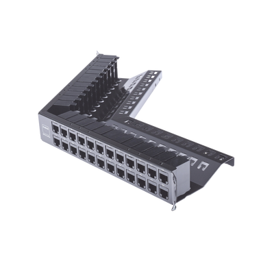 Patch Panel Z-MAX de 48 puertos, Blindado, Modular (vacío), Angulado, 1UR Patch Panel Z-MAX de 48 puertos, Blindado, Modular (vacío), Angulado, 1UR