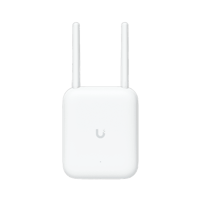 Access Point UniFi WiFi U7 Outdoor WiFi 7 802.11be doble banda, MU-MIMO 2x2 en cada banda, Puerto 2.5G, antena sectorial integrada 90° en 2.4 y 45° en 5 GHz, conectores para antenas omnidireccionales (incluidas), No incluye inyector POE