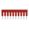 PUENTE DE 10 POLOS AISLADO / 800 V / 25 A / ROJO / COMPLIANT ROHS