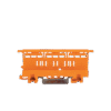 Portador de Montaje de la Serie 221 / 4 mm² / Montaje en Riel DIN-35 y Montaje con Tornillos / Color Naranja / Material PA66 / UL94 V0