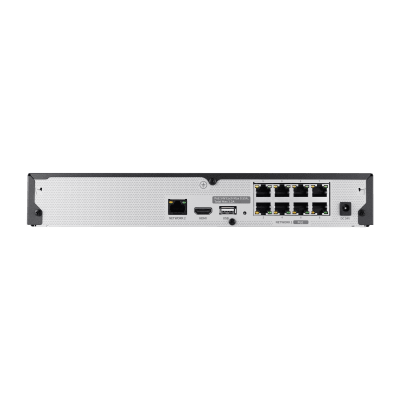 NVR 8 Megapíxel / 8 canales / H.265 / P2P Wisenet / 8 puertos PoE / Incluye 4TB para grabacion / NDAA NVR 8 Megapíxel / 8 canales / H.265 / P2P Wisenet / 8 puertos PoE / Incluye 4TB para grabacion / NDAA