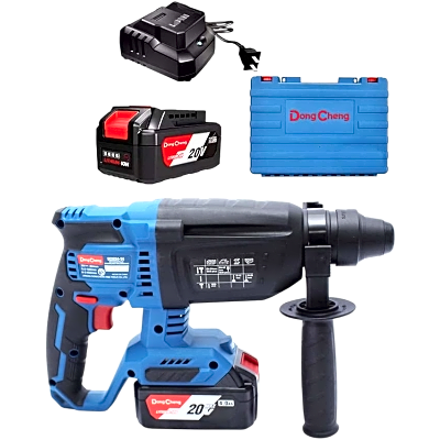 Martillo perforador inalámbrico SDS-PLUS, Incluye 2 Baterías 20V, 4.0 Ah, Cargador y Estuche Martillo perforador inalámbrico SDS-PLUS, Incluye 2 Baterías 20V, 4.0 Ah, Cargador y Estuche