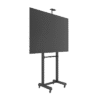 Montaje de Piso Móvil para Pantallas de 65 in a 100 in | vesa 100 x 100 hasta 1000 x 600 | carga maxima soportada 120kg| Fabricado en aluminio y acero