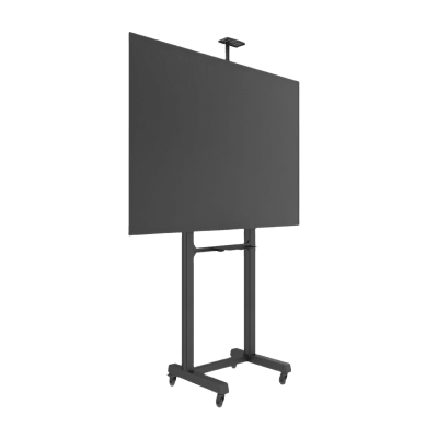 Montaje de Piso Móvil para Pantallas de 65 in a 100 in | vesa 100 x 100 hasta 1000 x 600 | carga maxima soportada 120kg| Fabricado en aluminio y acero