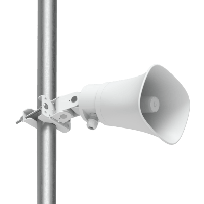 UniFi Protect AI Horn Speaker, Altavoz IP 120 dB, PoE+, Alerta AI Avanzada, Montaje Pared, Esquina y Poste, IP66