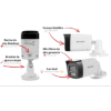 [Audio Bidireccional + Dual Light + ColorVu] Bala TURBOHD 4K (8 Megapixel) / Lente 2.8 mm / 30 mts IR EXIR + 20 mts Luz Blanca / Micrófono y Bocina Integrado / Exterior IP67 / Metal / dWDR