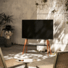 Soporte de TV Easel Studio TV Floor Stand | Compatible VESA 200x200 a 600x400 | Para Pantallas de hasta 75 Pulgadas | Capacidad de Peso 40 kg | Altura Ajustable 905-2590 mm | Incluye Cable Anti-Caída