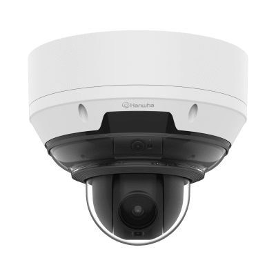Cámara AI 5MP 3CH Fija + 4MP 18x PTZ / Detección de Objetos (Persona/Vehículo/Matrícula) / IVA / IR 15 mts / Auto Calibración / Secure Element FIPS 140-3 Level3 / IP66 / PoE++