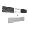 Accesorio_ Riel de Aluminio con Longitud 1750 mm | Ancho 120 mm| Espesor 9 mm | Incluye Tapas y Tornillos | Compatible con estructura para Videowall | Diseño Modular