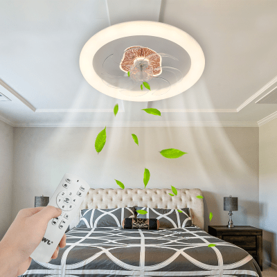 Ventilador de Techo con Luminario LED de 110 V CA 50/60 Hz / 88 W / 3 Tonos de Luz (6500 - 4 000 - 2 700 K) / Diámetro 500 mm / 6 Velocidades / Dimeable.