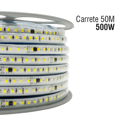 Manguera Led para uso Interior o Exterior / 50 m/ 127 V CA / T.C.C. 6500 K / Color Blanco.