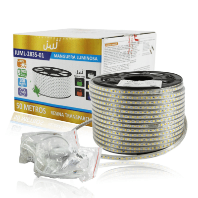 Manguera Led de 1 Linea de 1 cm/ 50 m/ Color Blanco.