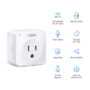 Mini tomacorriente inteligente Wi-Fi, 100 - 120V~, 50/60Hz, 15.0A, compatible con Amazon Alexa y Google Assistant, color blanco.