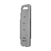 Control remoto 5 canales para motores de persiana Somfy con señal inalámbrica, instrucciones: sube, baja y detener, con posición favorita programada.