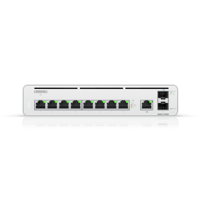 Consola UISP de Ubiquiti / Gateway y Switch de Red Gigabit / Controlador con Plataforma UISP para gestión remota de WISP (airMAX, airFiber, uFiber, LTU, edgeMAX, airCube) / 128 GB SSD / (1) WAN 1GbE / (1) WAN SFP+10G / (8) puertos LAN GbE RJ45