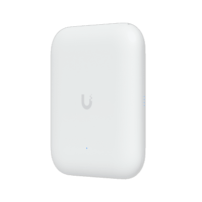 Access Point UniFi WiFi U7 Outdoor WiFi 7 802.11be doble banda, MU-MIMO 2x2 en cada banda, Puerto 2.5G, antena sectorial integrada 90° en 2.4 y 45° en 5 GHz, conectores para antenas omnidireccionales (incluidas), No incluye inyector POE