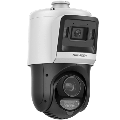 [TandemVu] Domo PTZ IP 4 Megapixel con Cámara Fija 4 Megapixel / 25X Zoom / 100 mts IR / IP66 / ACUSENSE / PoE+ / Entrada-Salida de Audio y Alarma / Ultra Baja Iluminación / Micro SD