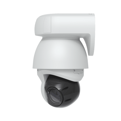 Cámara UniFi Protect PTZ AI Industrial Color Blanco, 4K (8MPX), Zoom Óptico 22x, Visión Nocturna IR 100 m, Reconocimiento Facial y Placas, Protección IP66, Movimiento 360°, PoE++