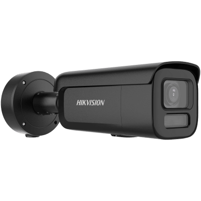[Dual Light + ColorVu 3.0 + HikAI] Bala IP 4 Megapixel / Lente Mot. 2.8 a 12 mm / 60 mts IR + Luz Blanca / Exterior IP67 / WDR 130 dB / ACUSENSE 3.0 / Microfono Integrado / Metal / NEMA 4X / ACUSEARCH
