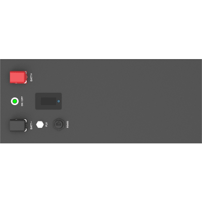 Batería de litio LiFeO4 12.8Vcc, 200Ah, 2.56Kwh, Pantalla LCD para Monitoreo Local, Carcasa Metálica